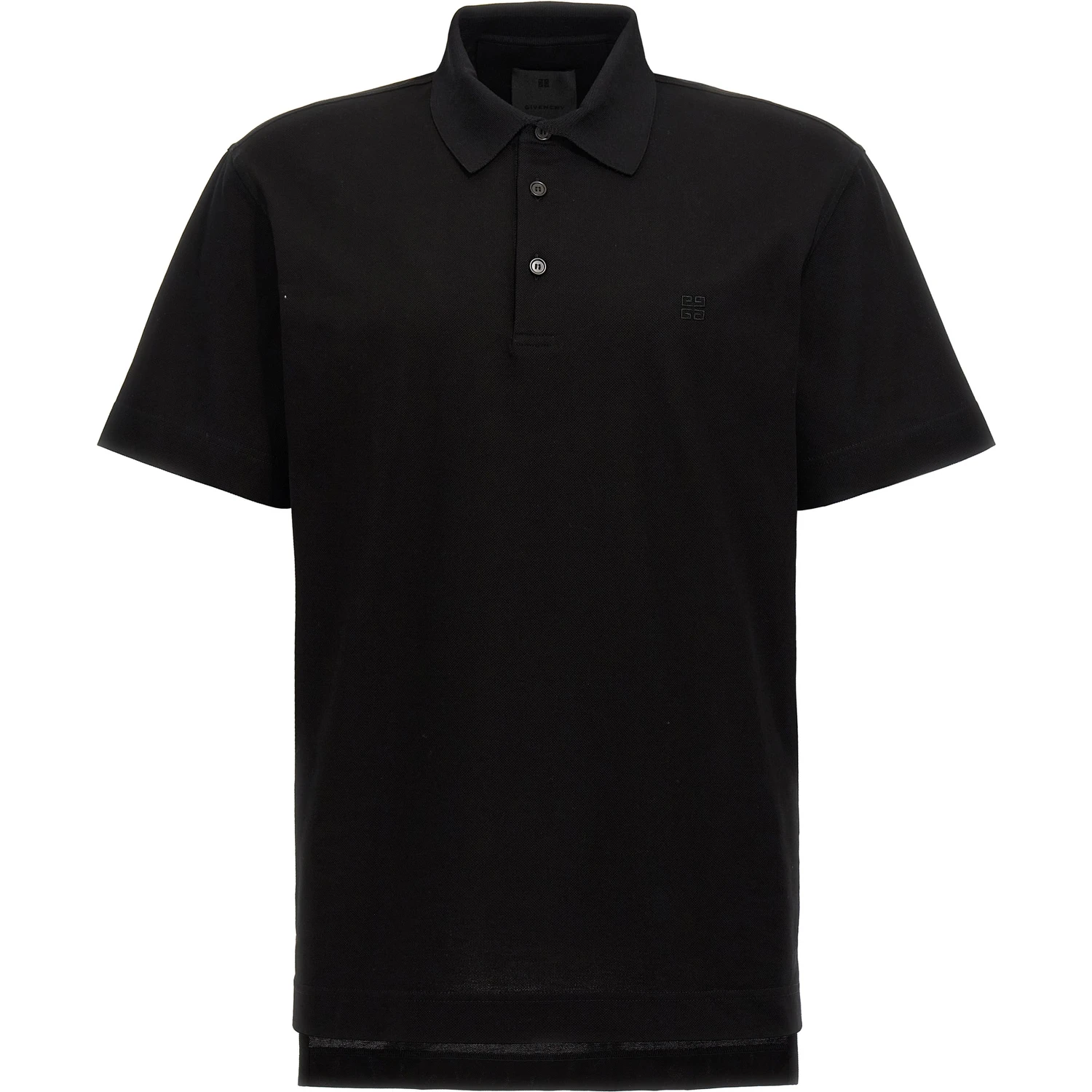 Black Cotton Polo Shirt