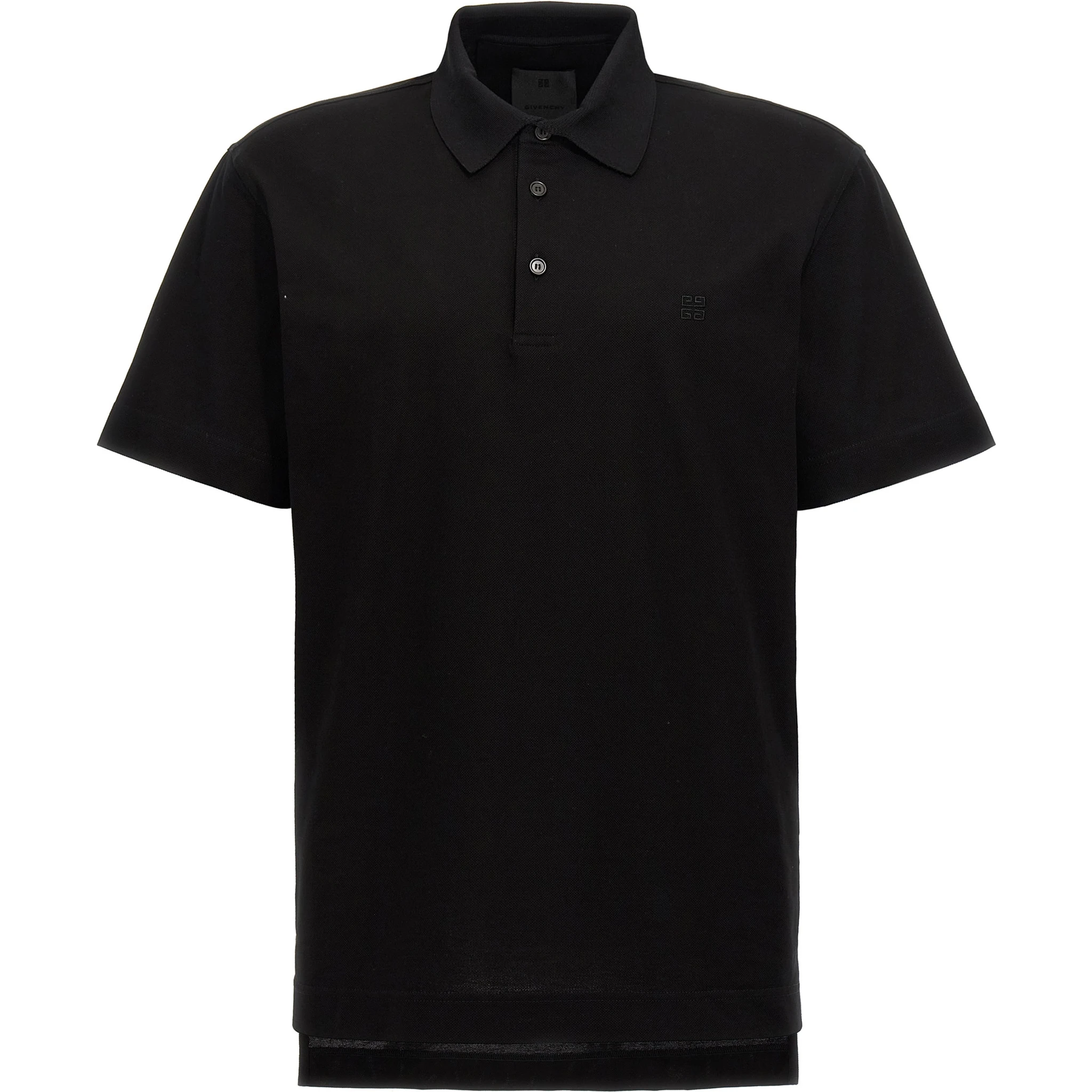 Black Cotton Polo Shirt