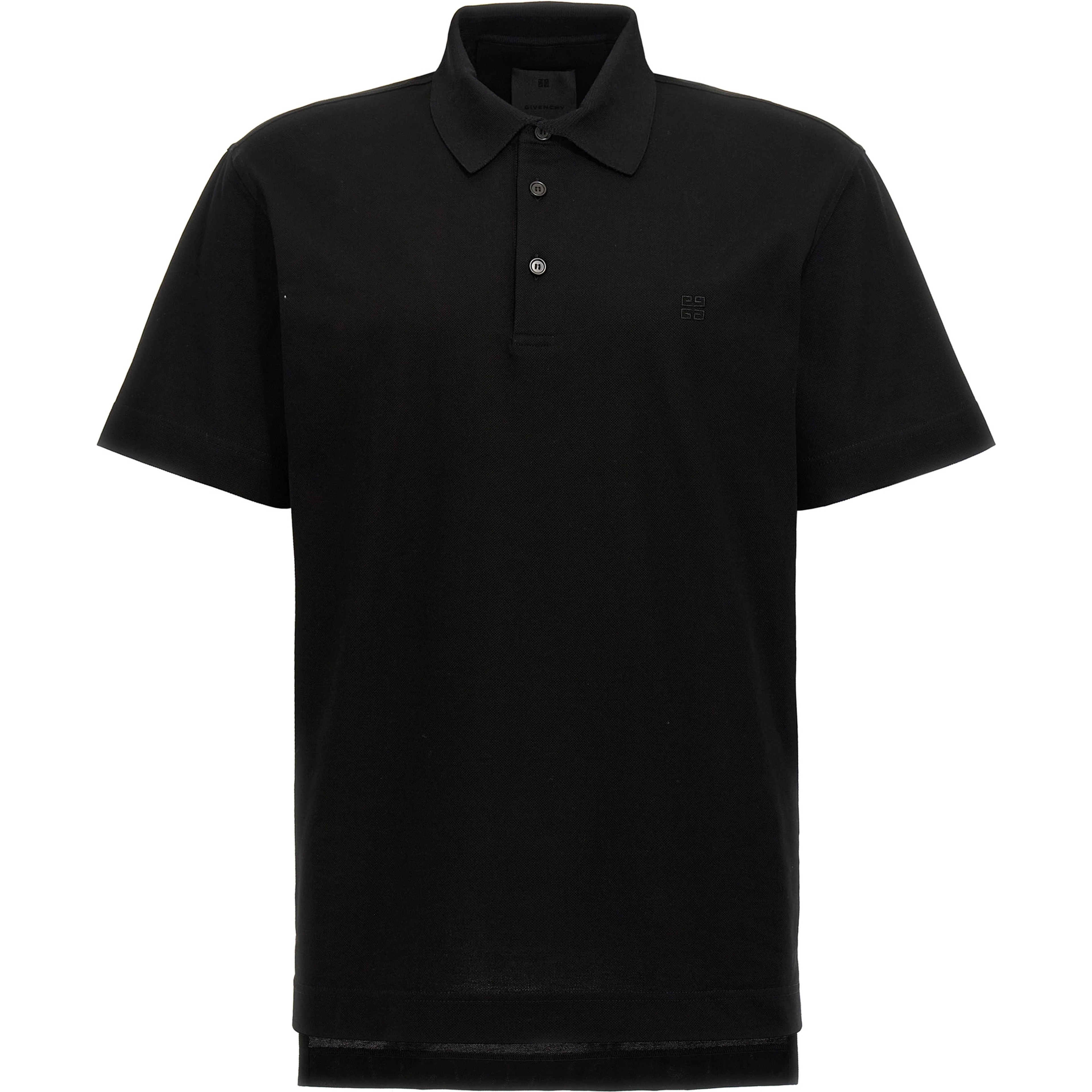 Black Cotton Polo Shirt