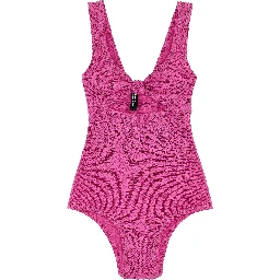 Fuchsia Polyamide One-Piece Swimsuit