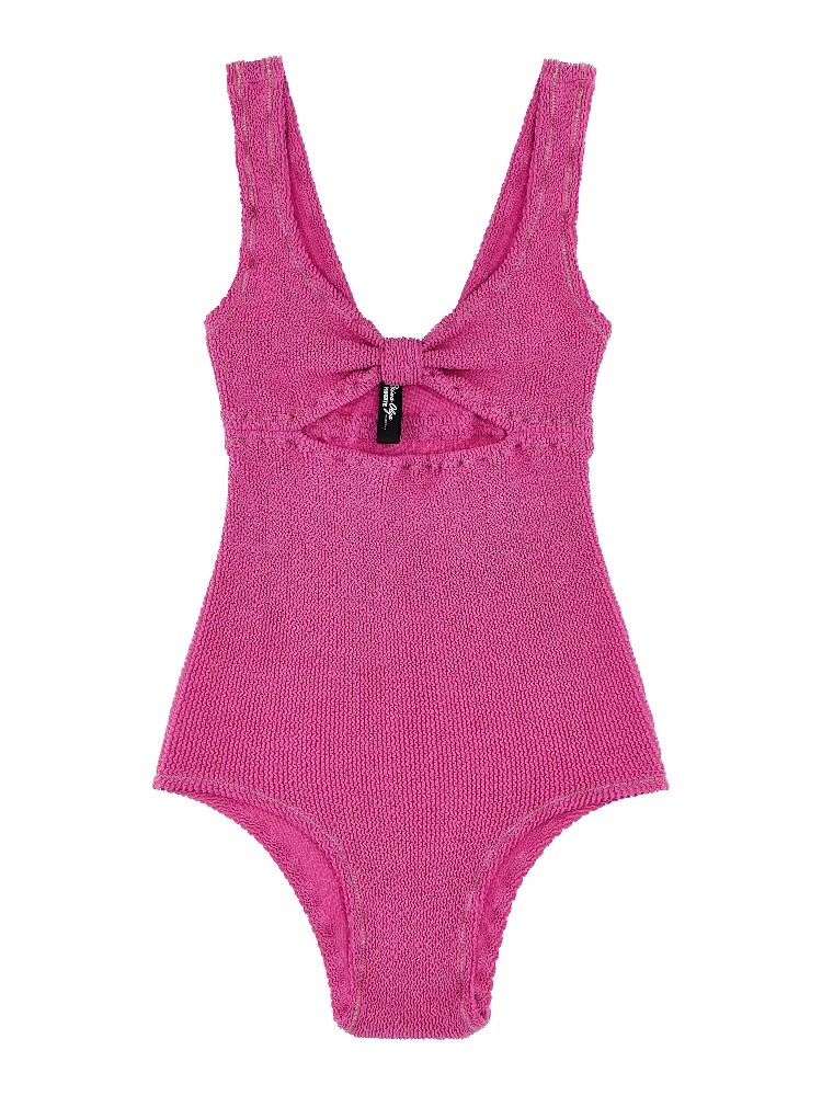 Fuchsia Polyamide One-Piece Swimsuit