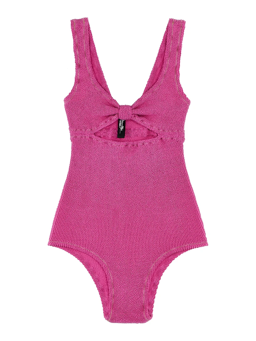 Fuchsia Polyamide One-Piece Swimsuit