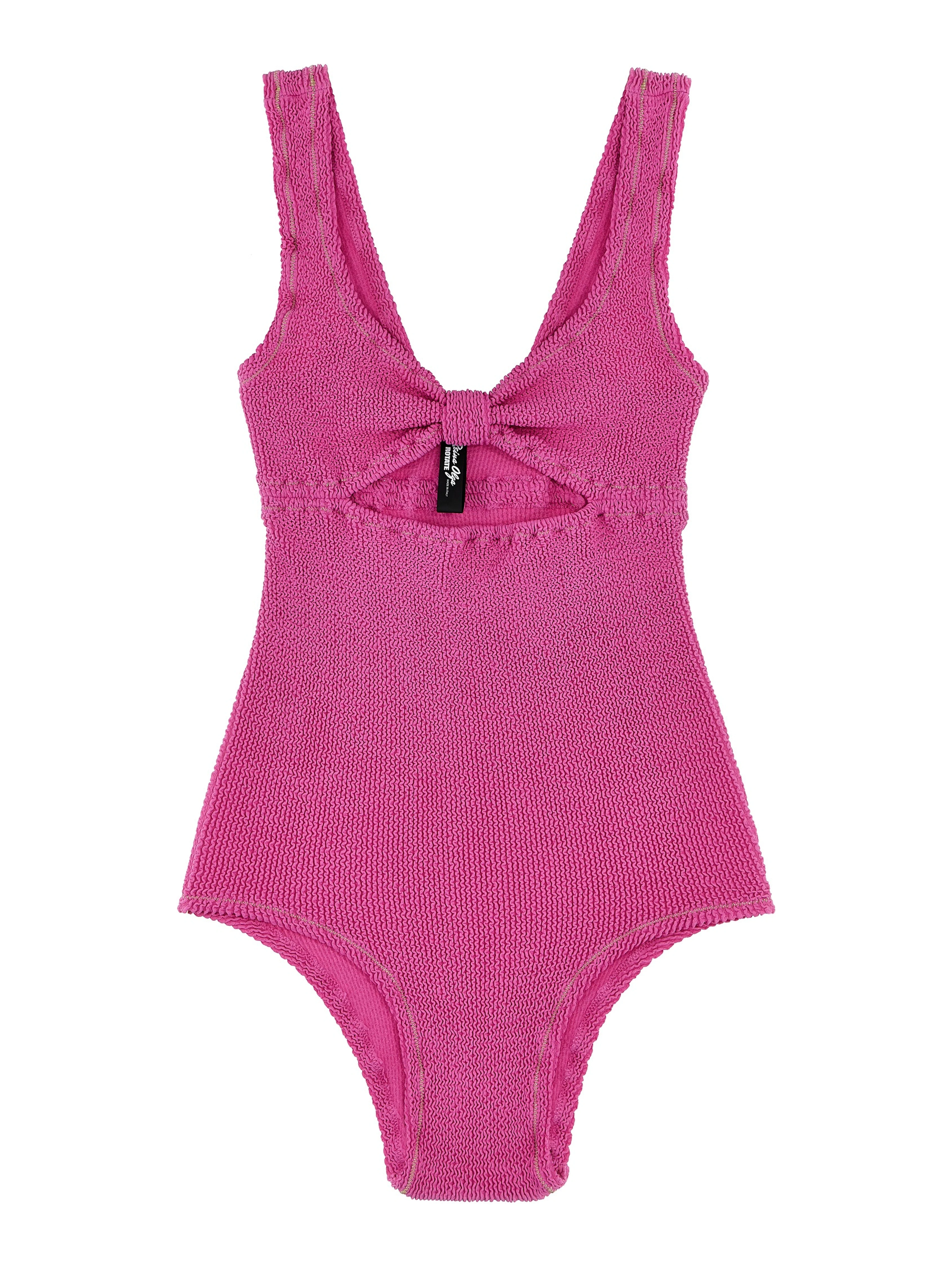 Fuchsia Polyamide One-Piece Swimsuit