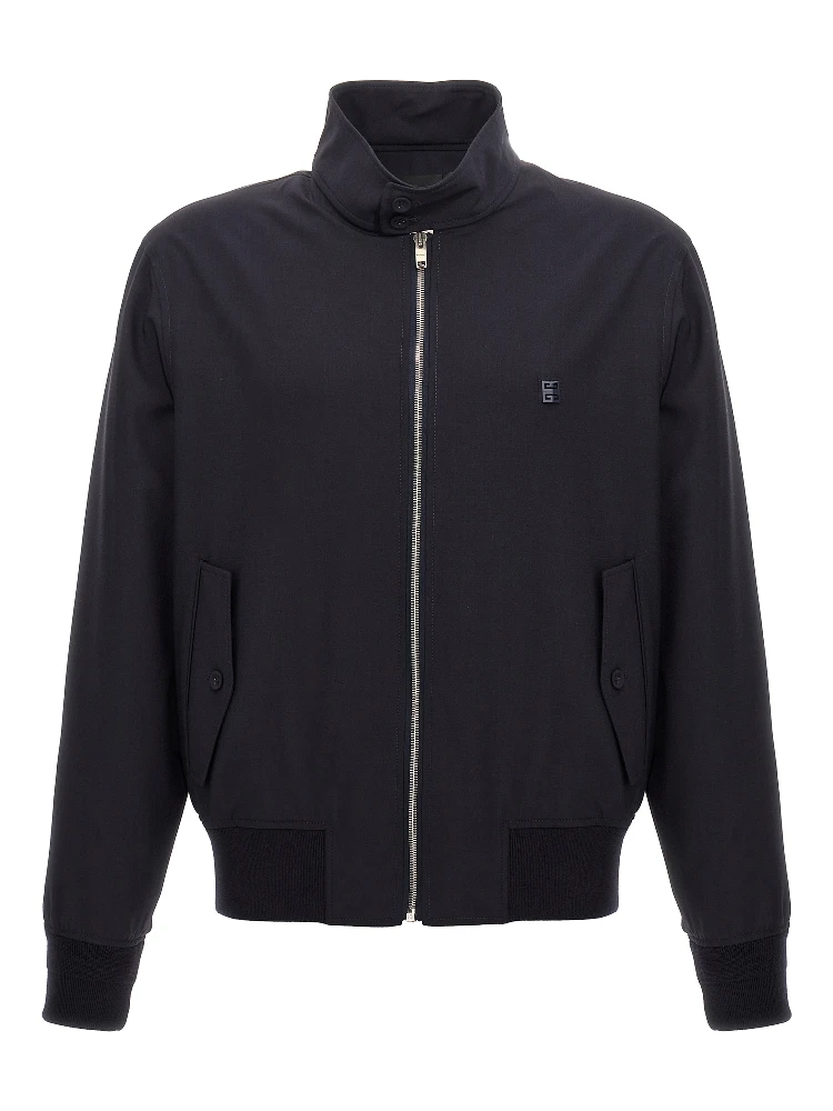 Blue Elastane Bomber