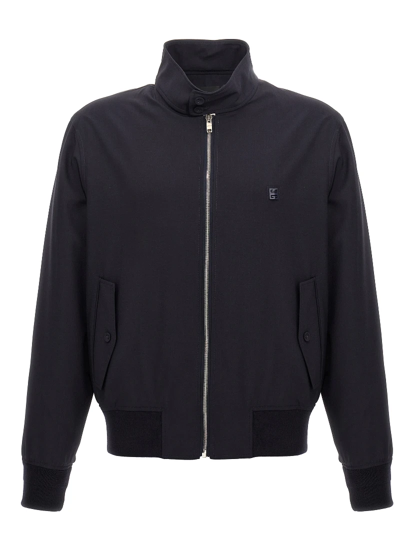 Blue Elastane Bomber