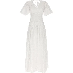 White Cotton Long Dress