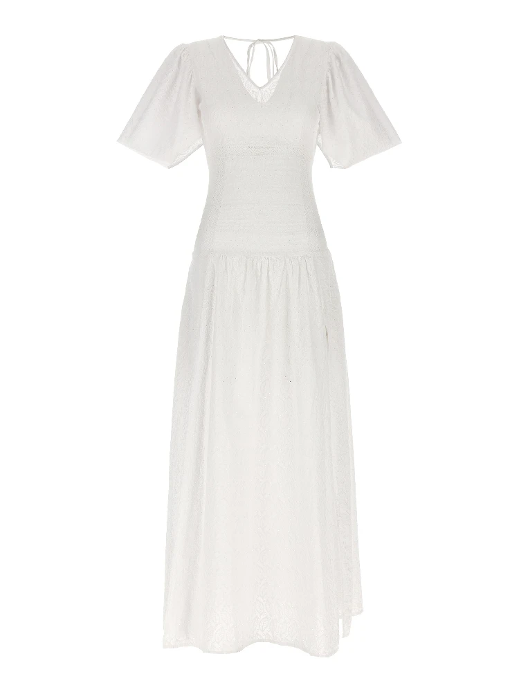 White Cotton Long Dress