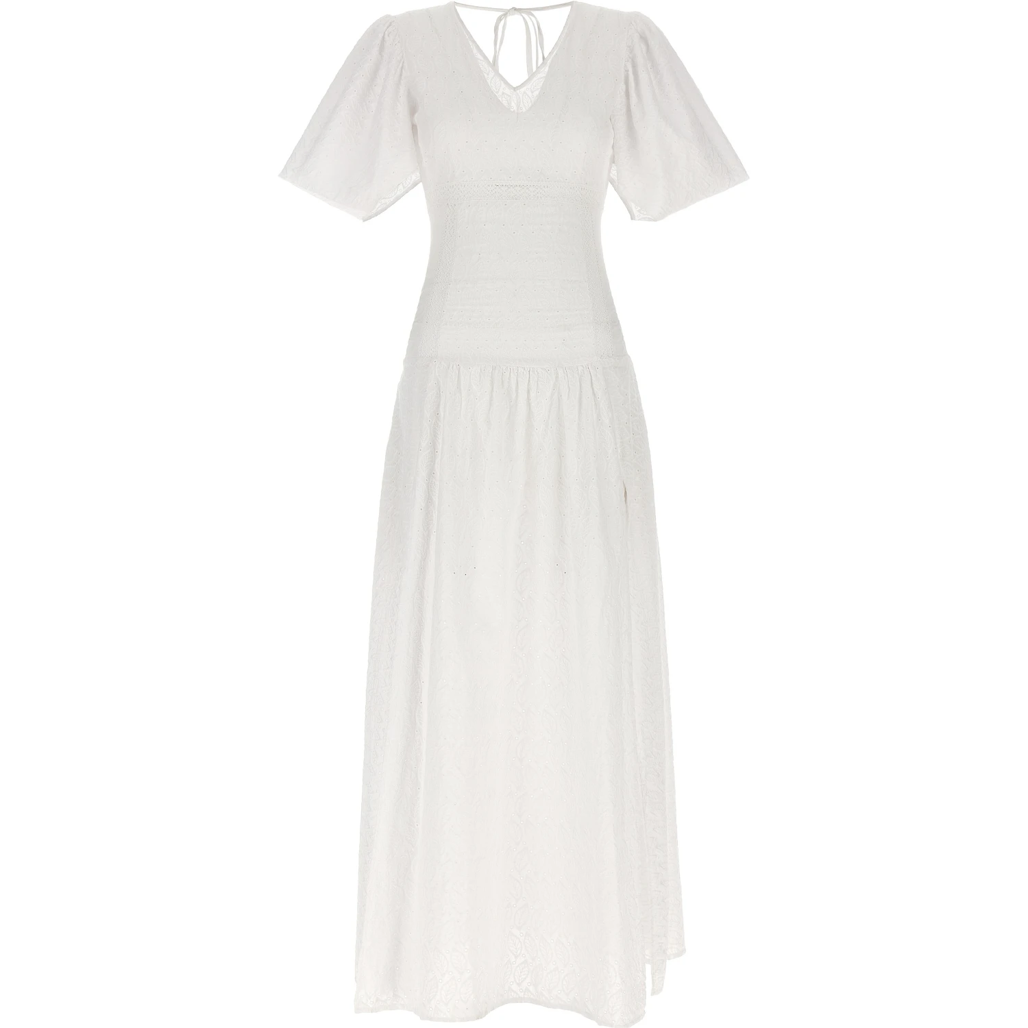 White Cotton Long Dress
