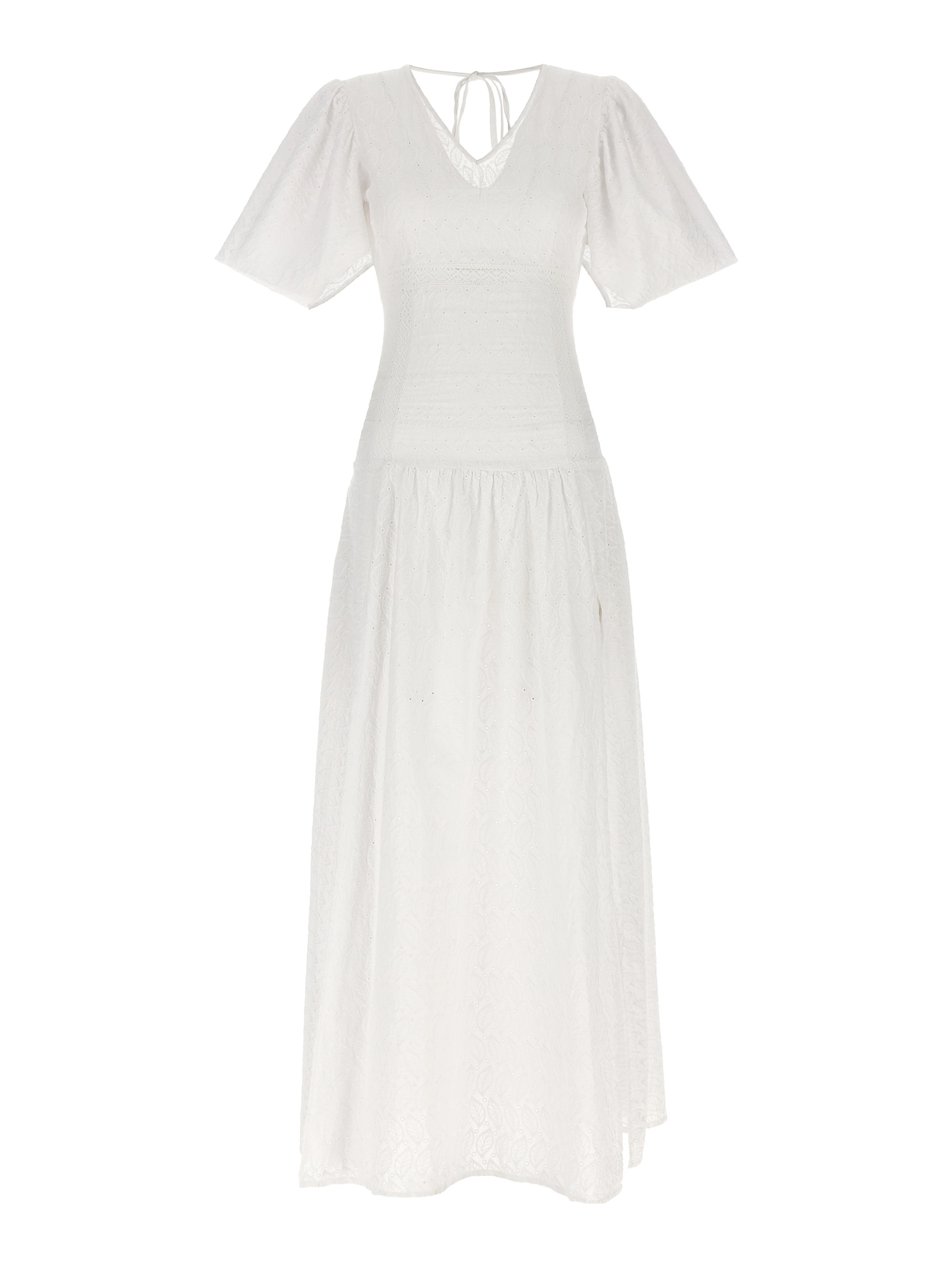 White Cotton Long Dress