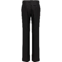 Black Virgin Wool Dress Pants