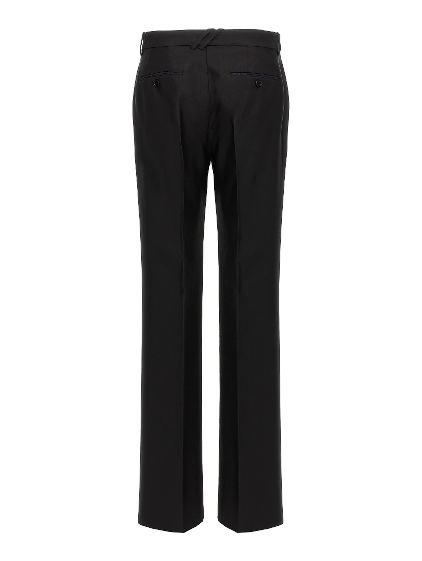 Black Virgin Wool Dress Pants
