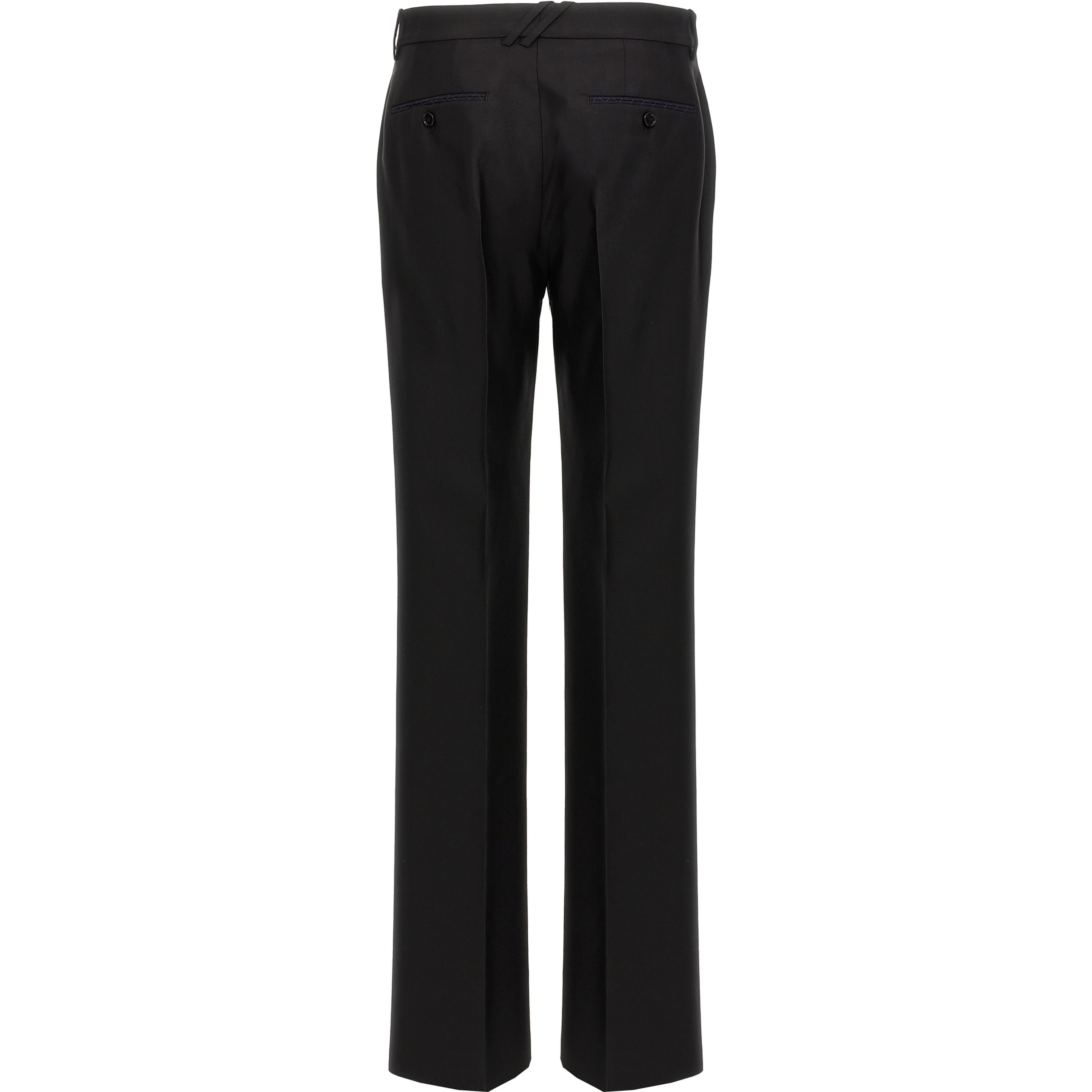 Black Virgin Wool Dress Pants