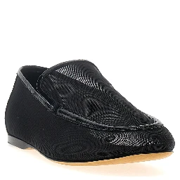 Black Polyamide Slip-On Loafers