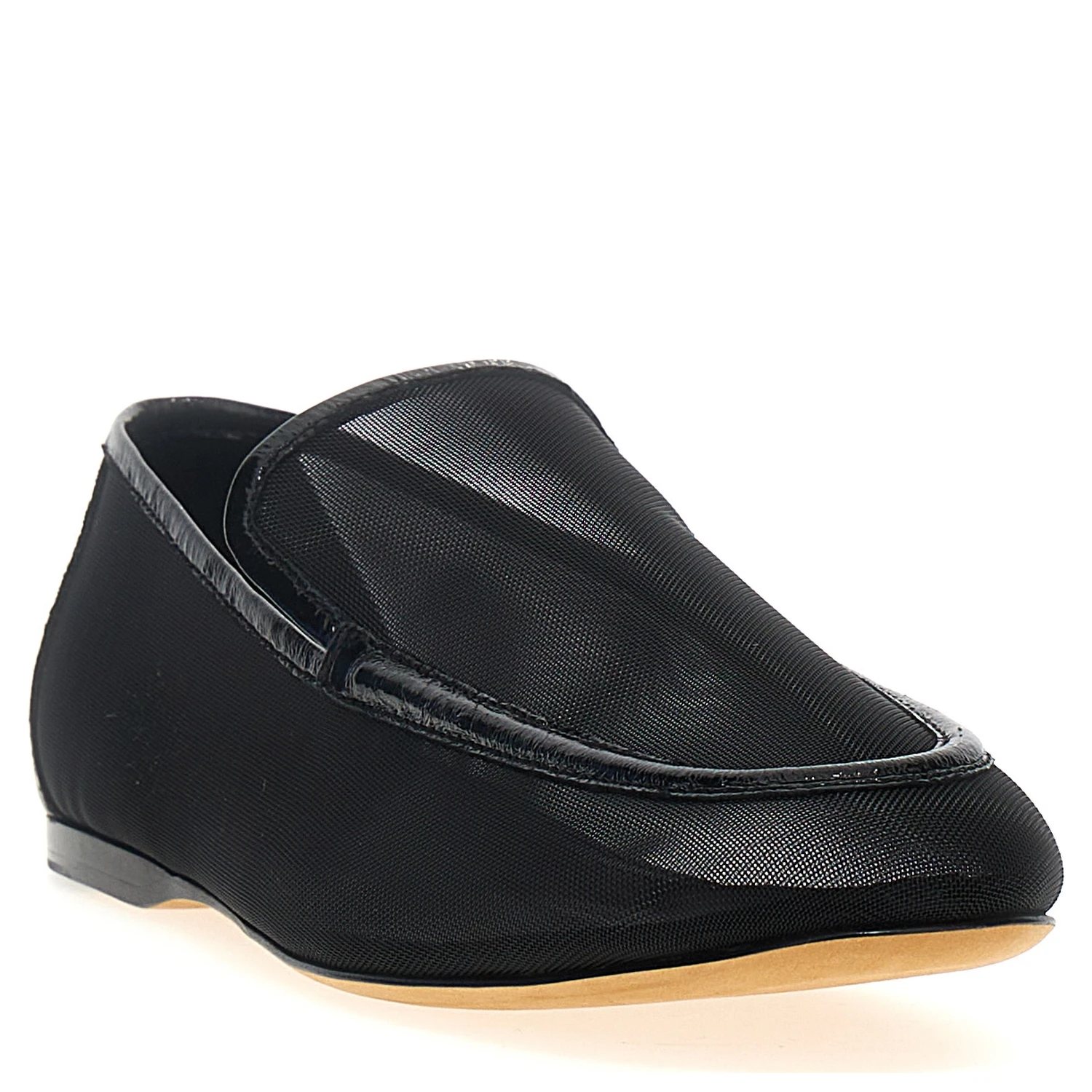 Black Polyamide Slip-On Loafers