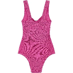 Fuchsia Polyamide One-Piece Swimsuit
