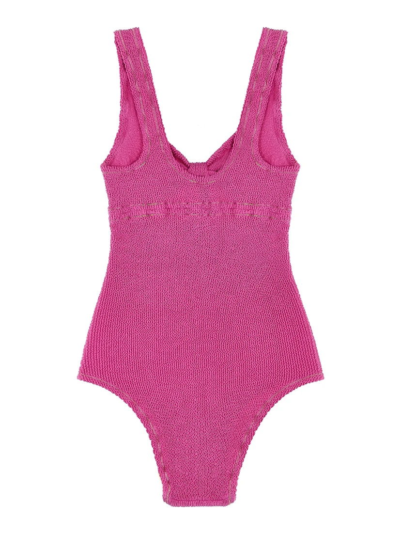 Fuchsia Polyamide One-Piece Swimsuit