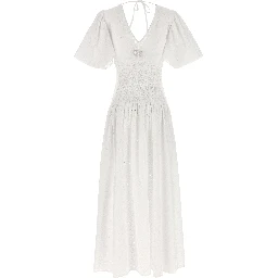 White Cotton Long Dress