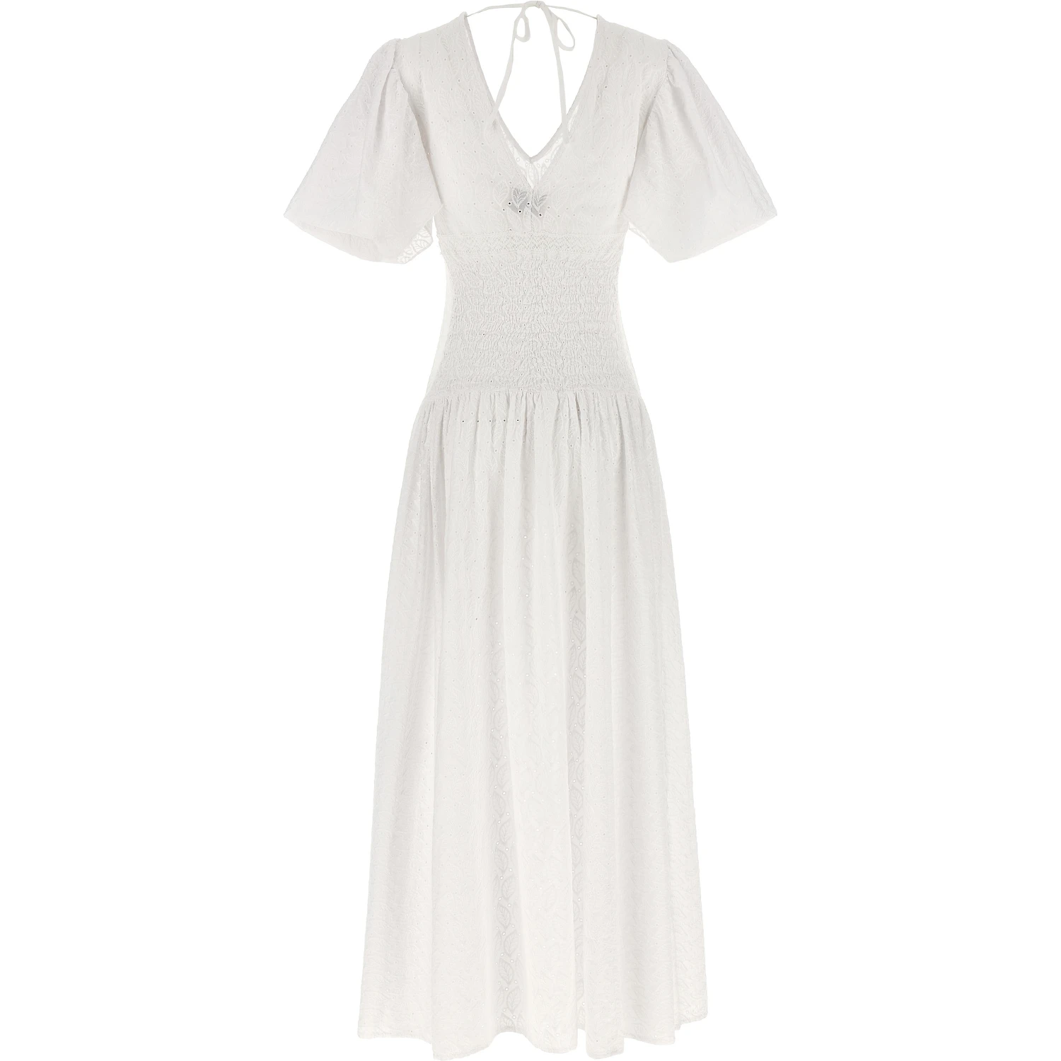 White Cotton Long Dress