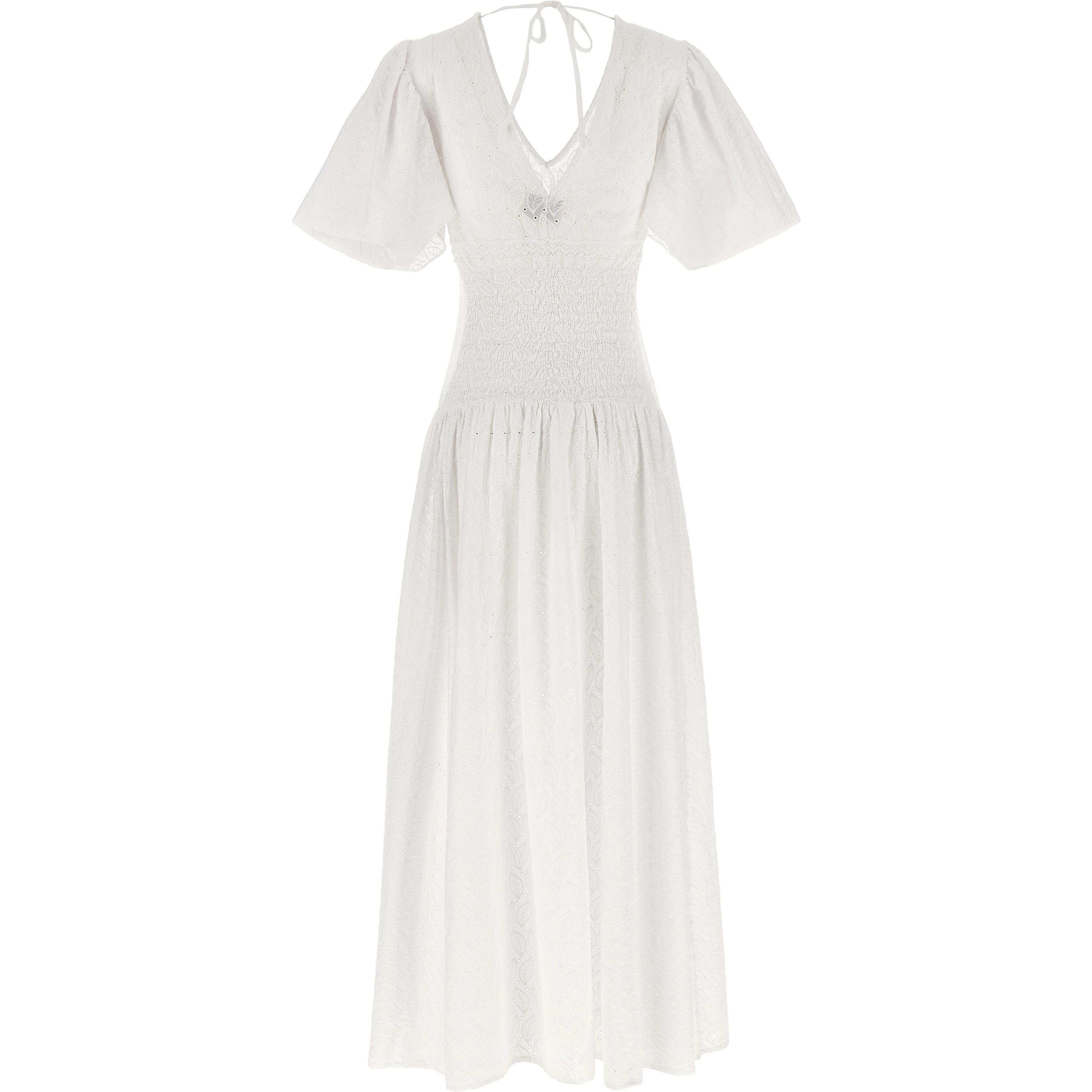 White Cotton Long Dress