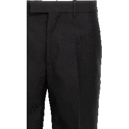 Black Virgin Wool Dress Pants