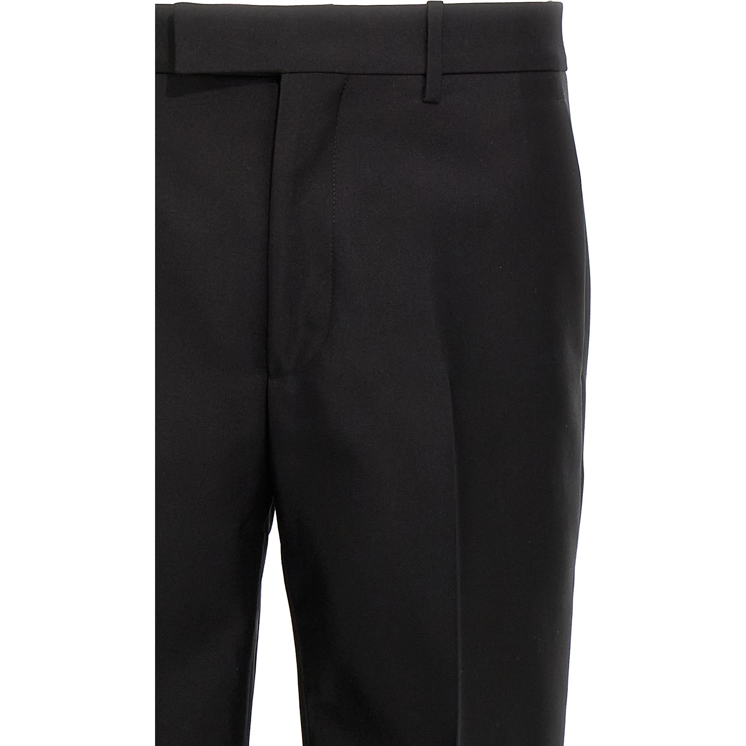 Black Virgin Wool Dress Pants