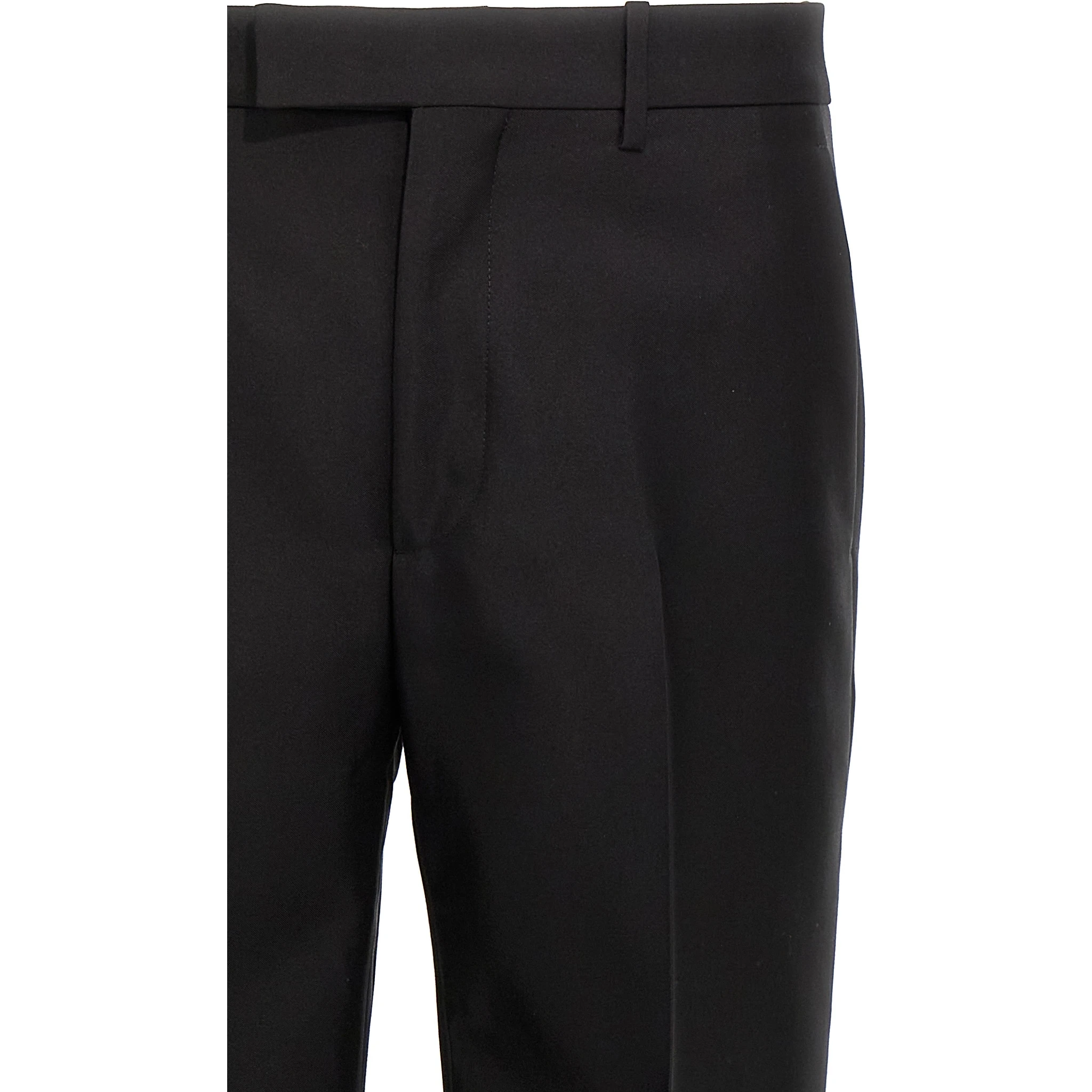 Black Virgin Wool Dress Pants