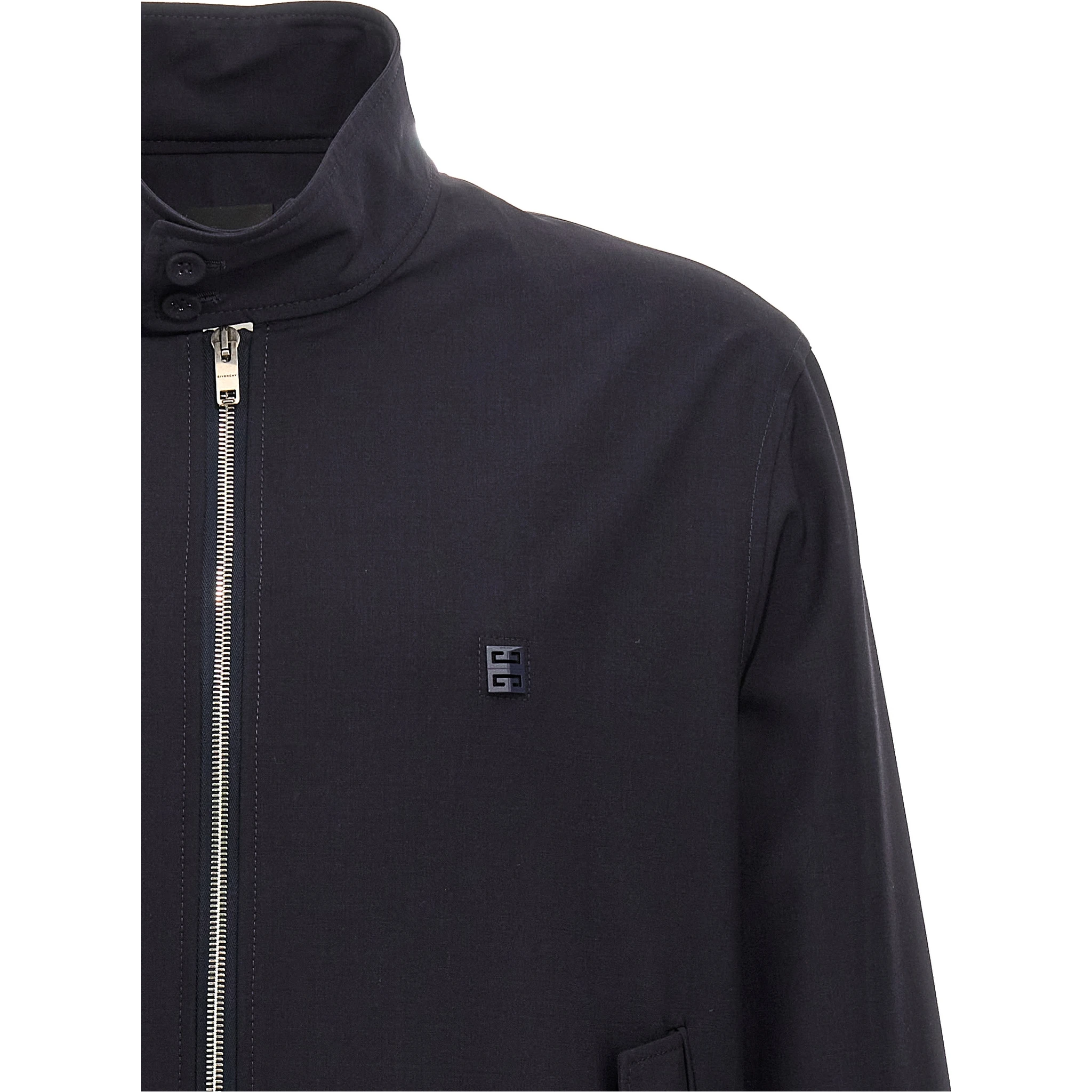 Blue Elastane Bomber