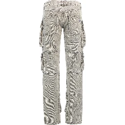 Gray Cotton Cargo Pants