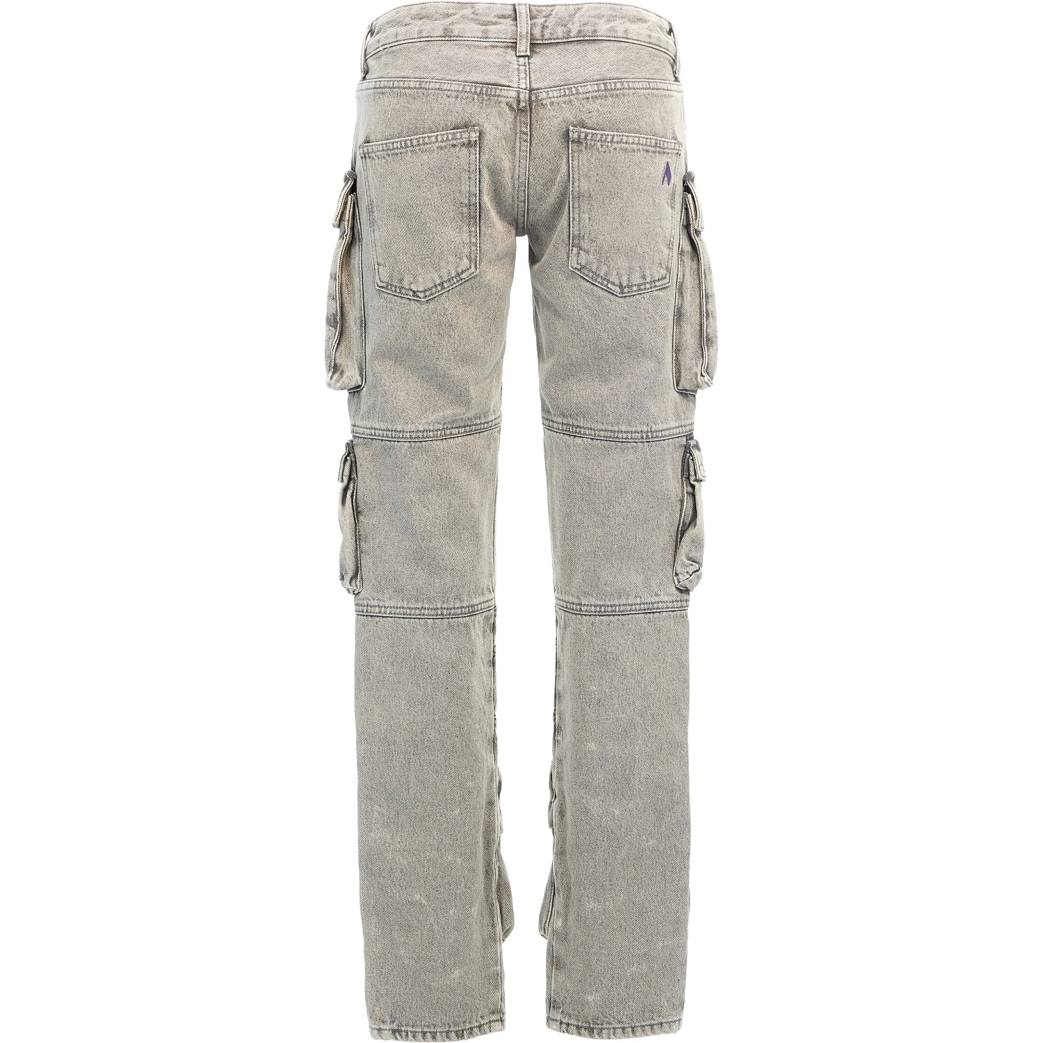 Gray Cotton Cargo Pants