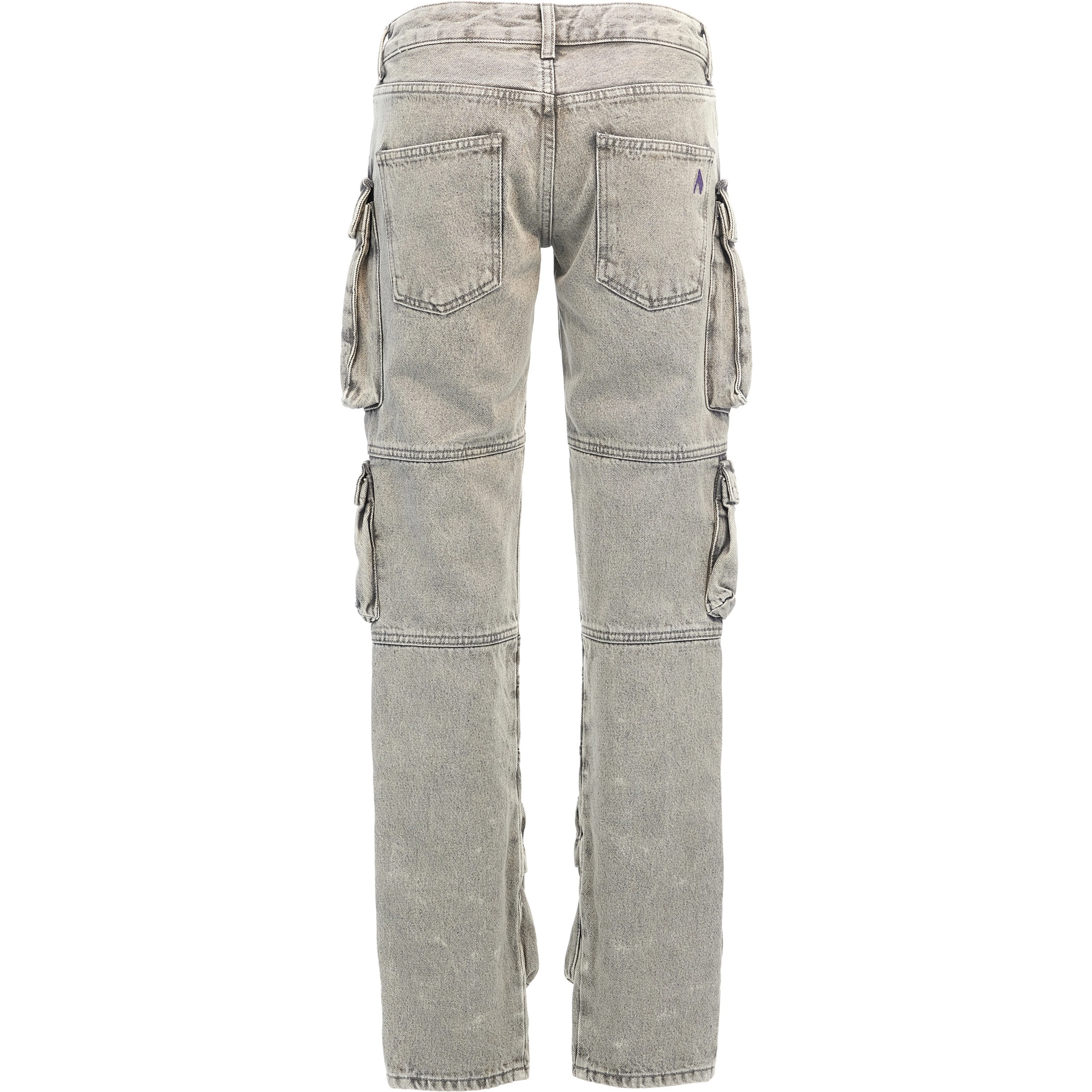 Gray Cotton Cargo Pants