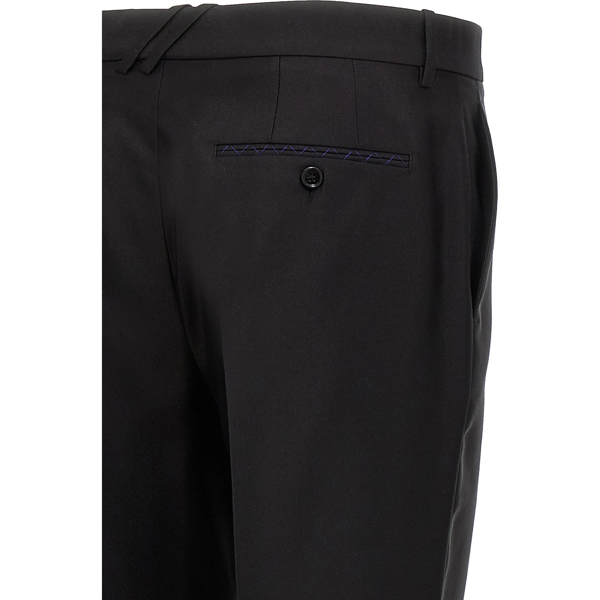 Black Virgin Wool Dress Pants
