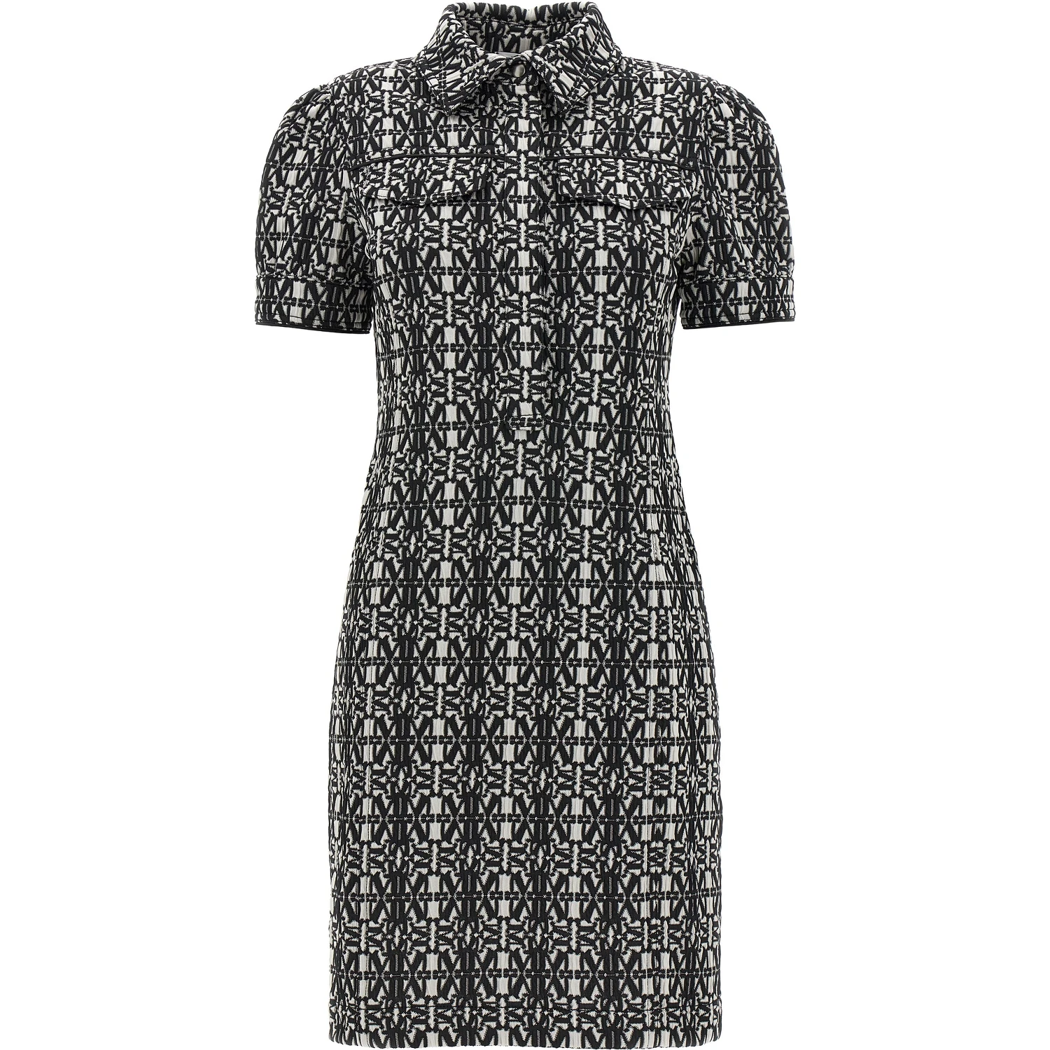 Bicolor Polyester Short Dress