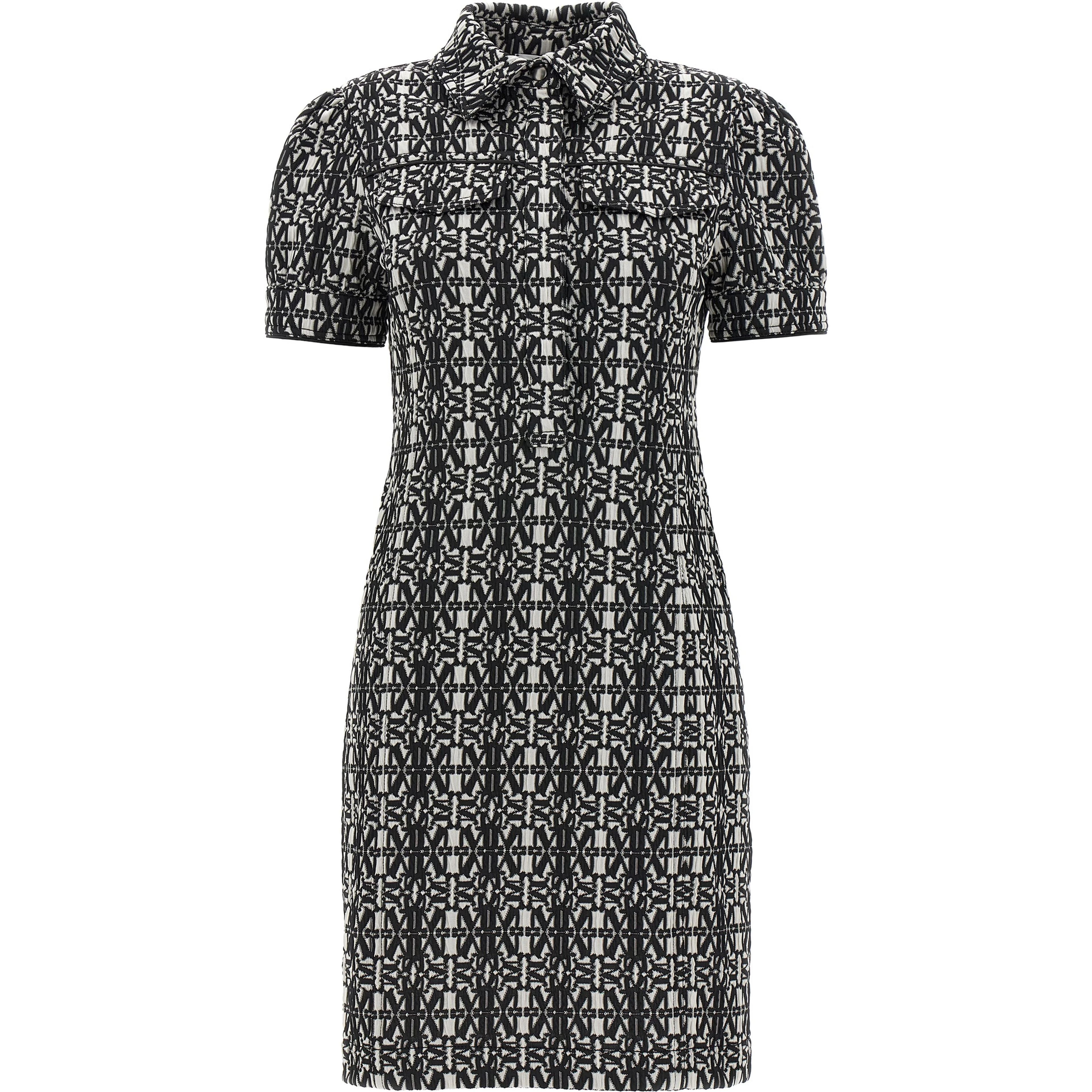 Bicolor Polyester Short Dress