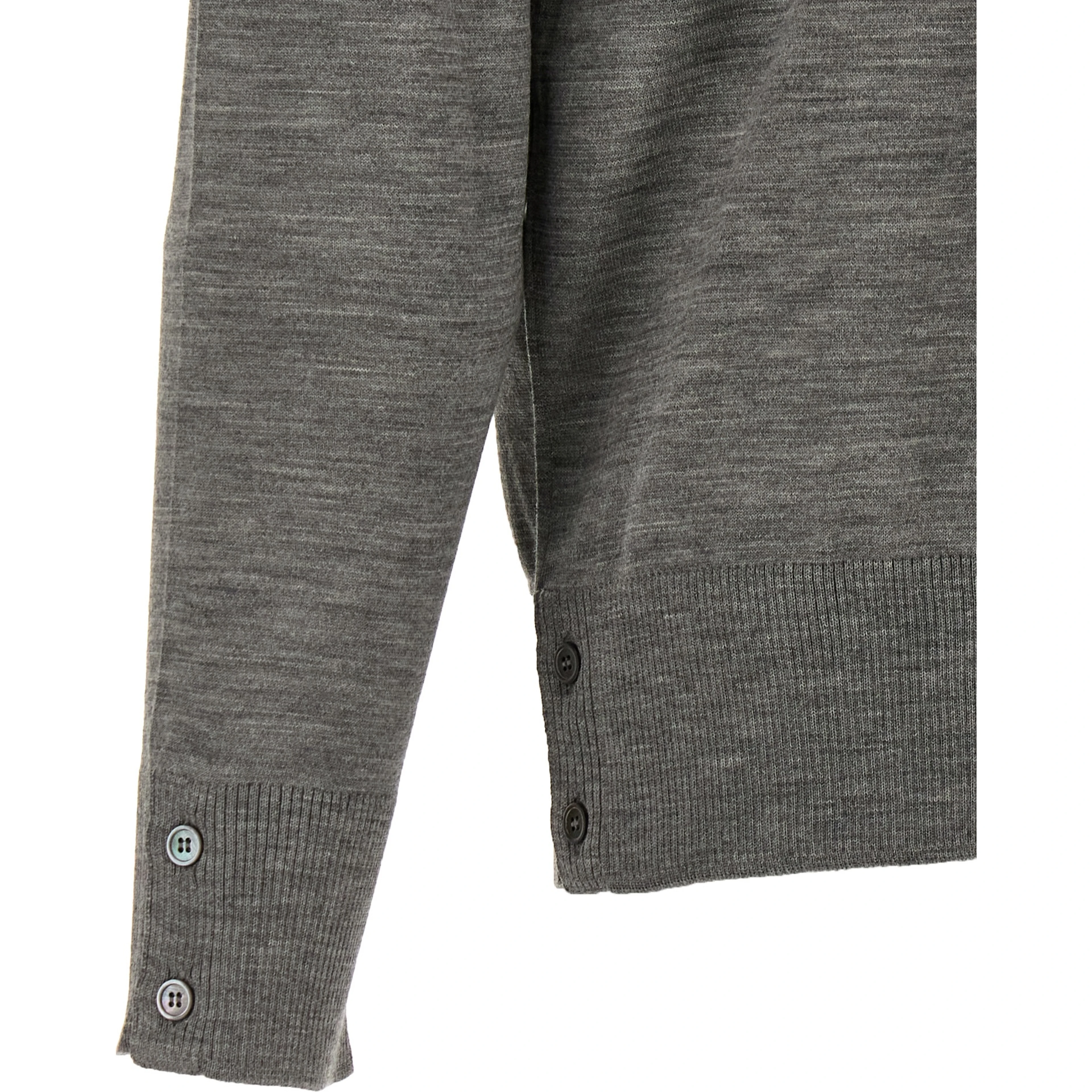 Gray Virgin Wool Cardigan