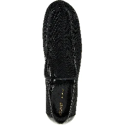 Black Polyamide Slip-On Loafers