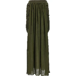 Bicolor Silk Mini Skirt