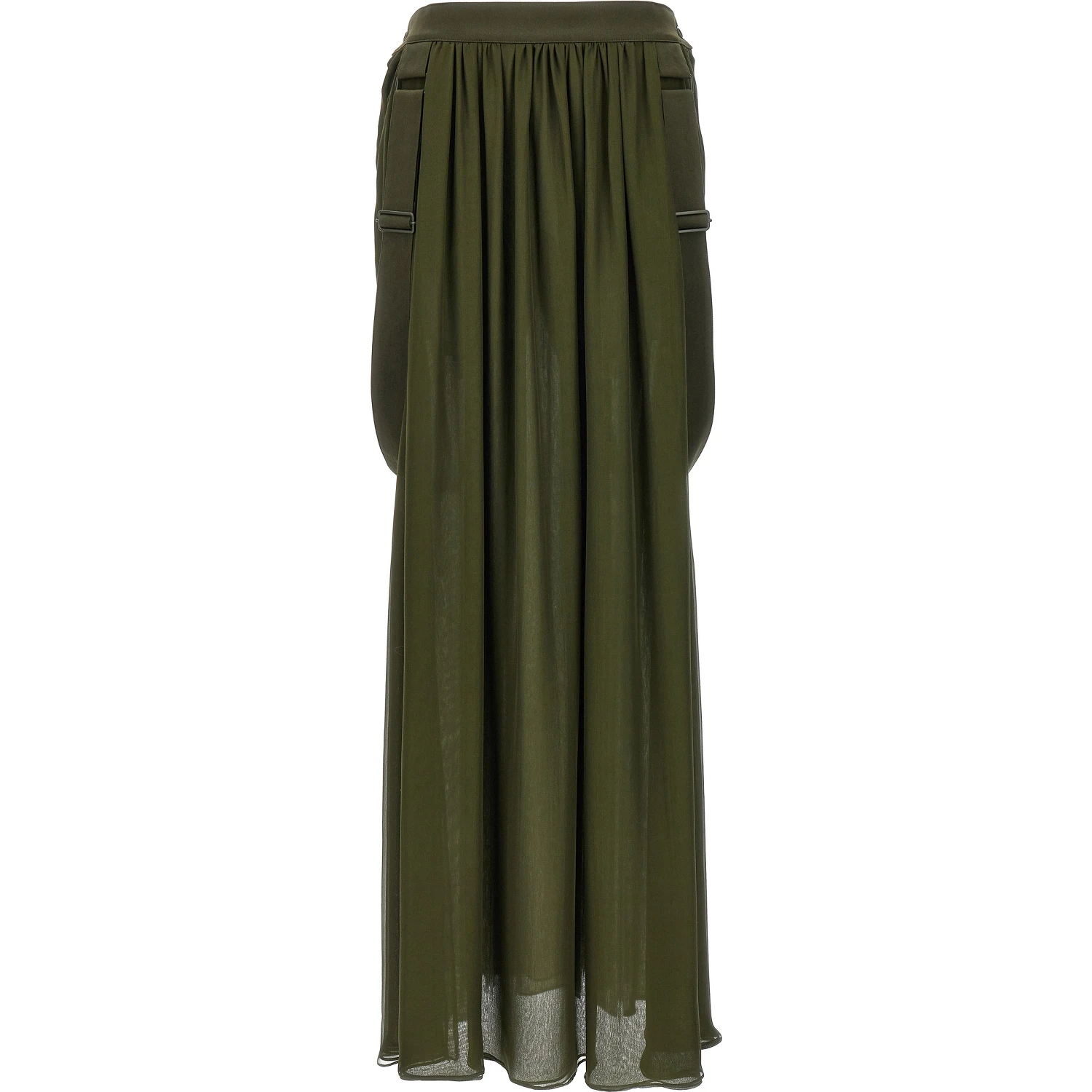 Bicolor Silk Mini Skirt