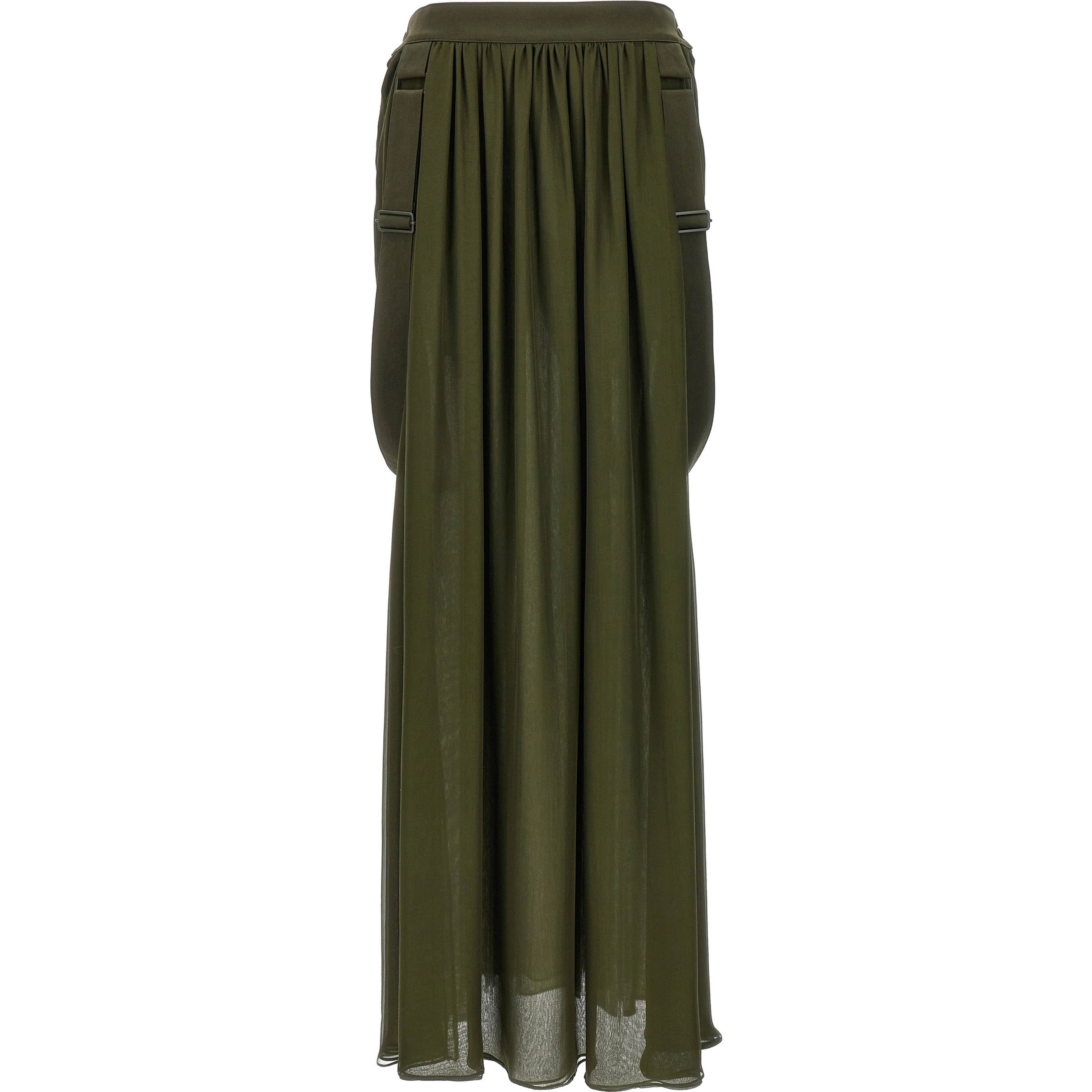 Bicolor Silk Mini Skirt