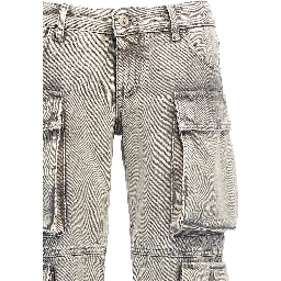 Gray Cotton Cargo Pants