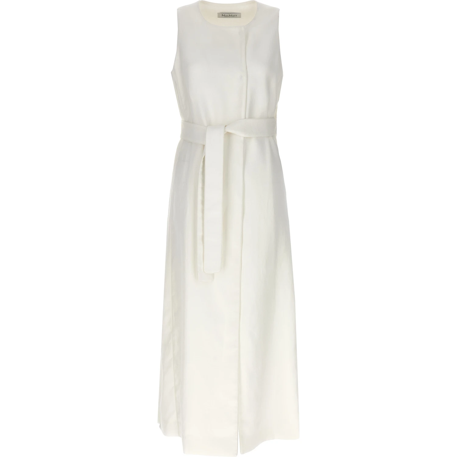 White Flax Sleeveless Jacket