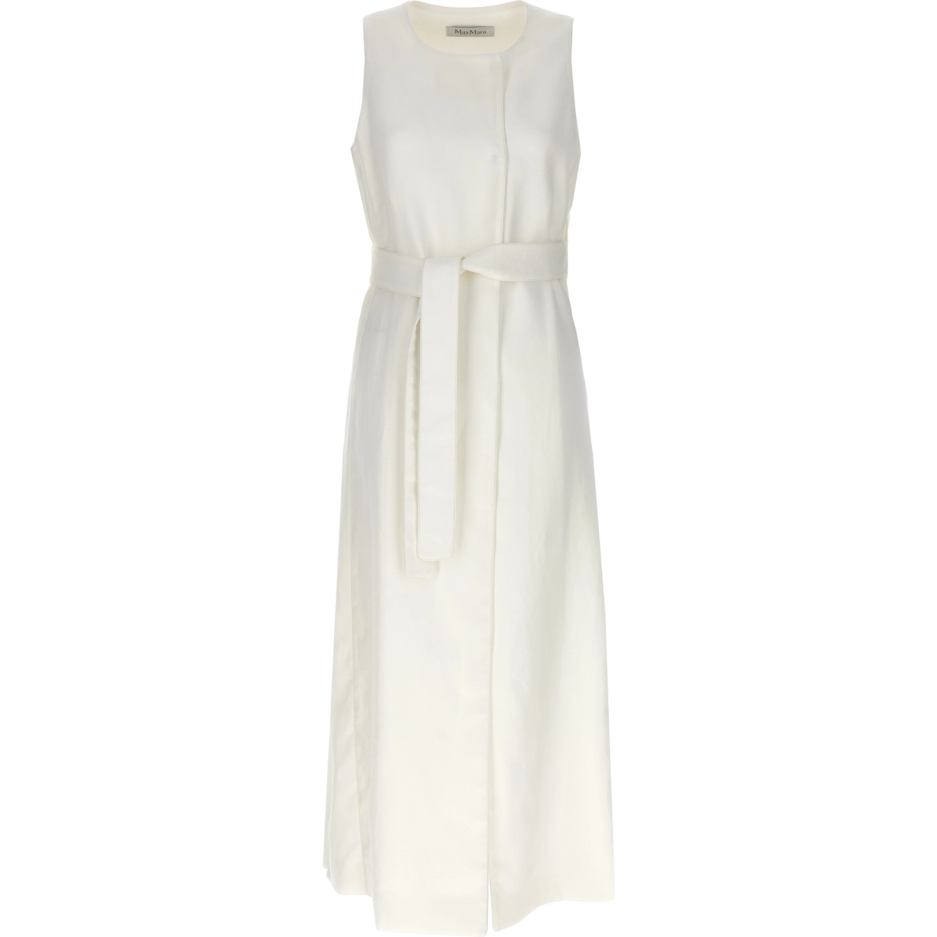 White Flax Sleeveless Jacket