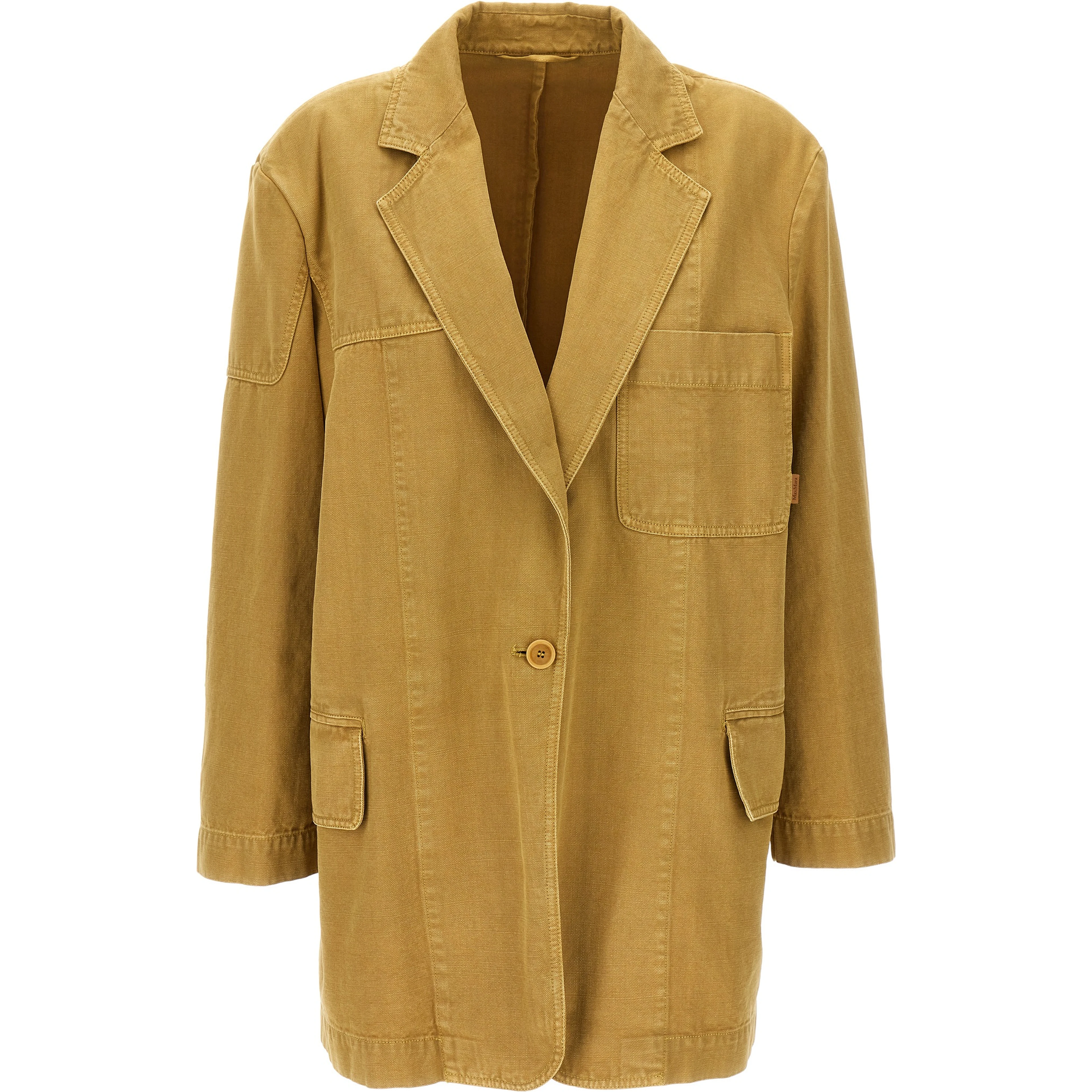 Beige Cotton Blazer