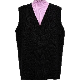 Multicolor Wool Sleeveles Sweater