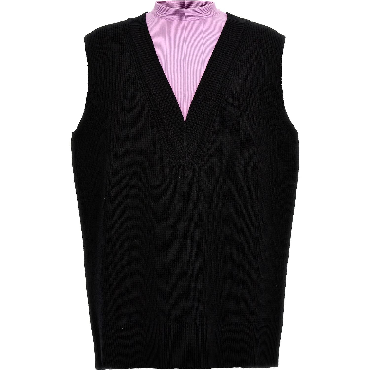 Multicolor Wool Sleeveles Sweater