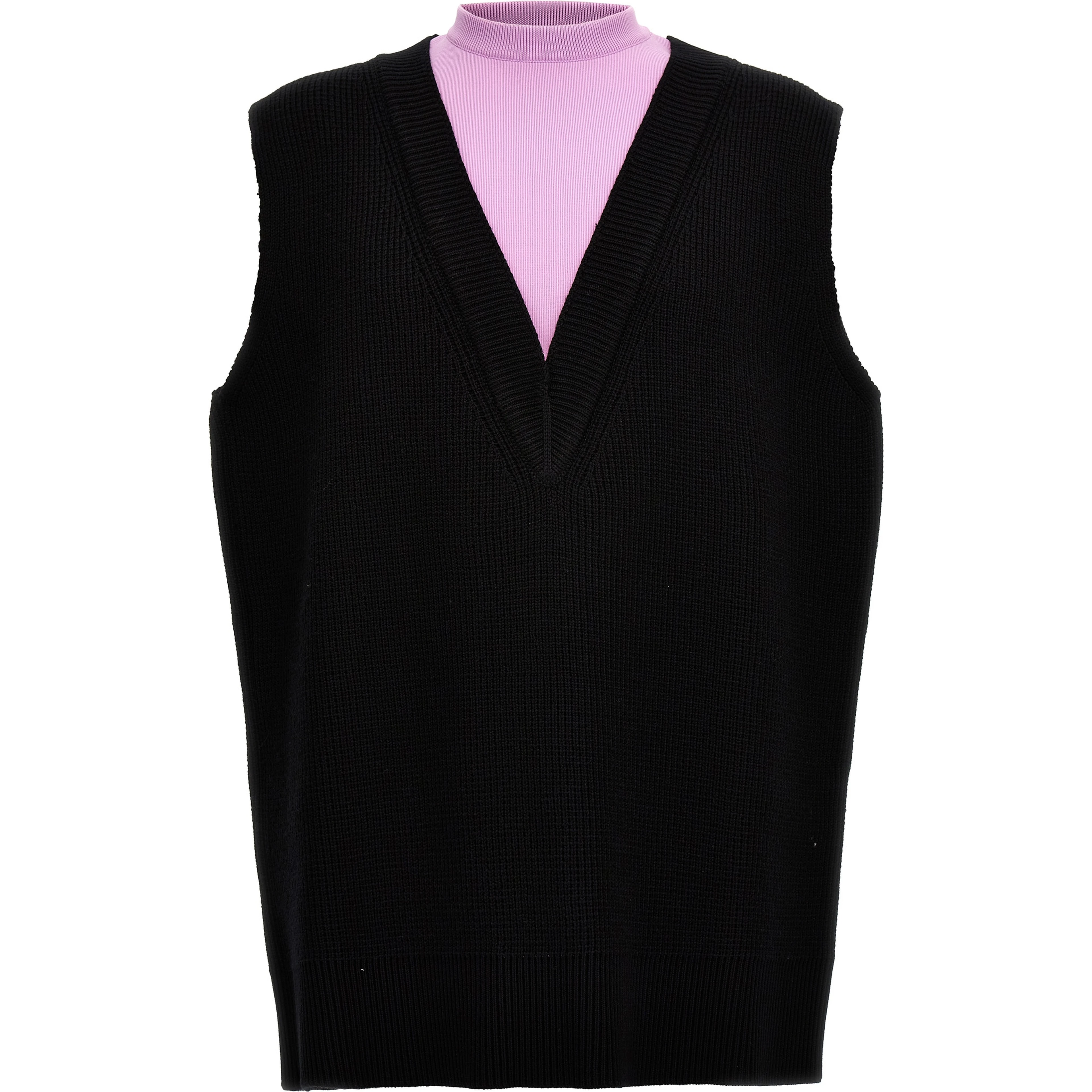 Multicolor Wool Sleeveles Sweater