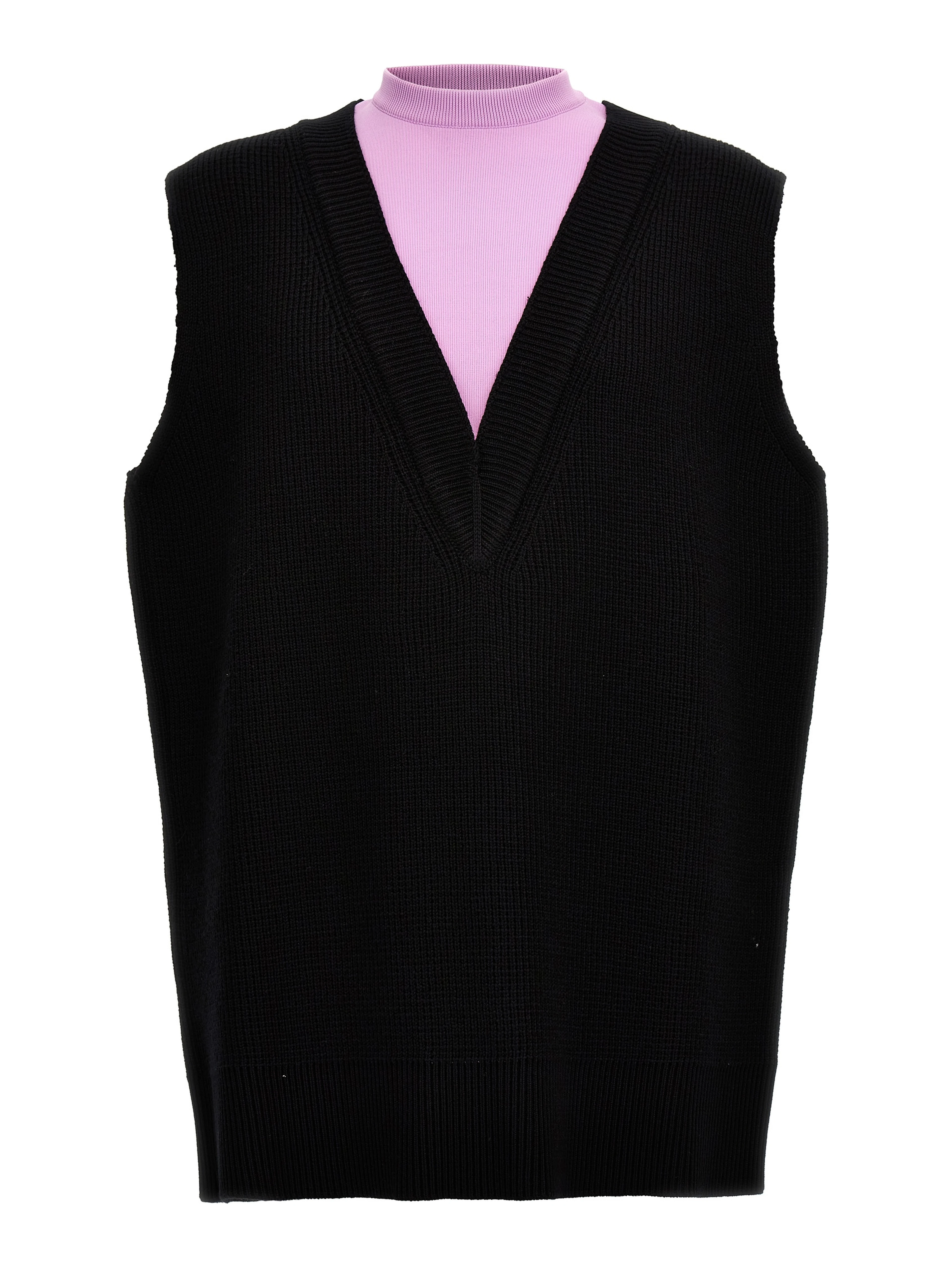 Multicolor Wool Sleeveles Sweater