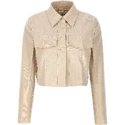 Beige Wool Full-Length Jacket