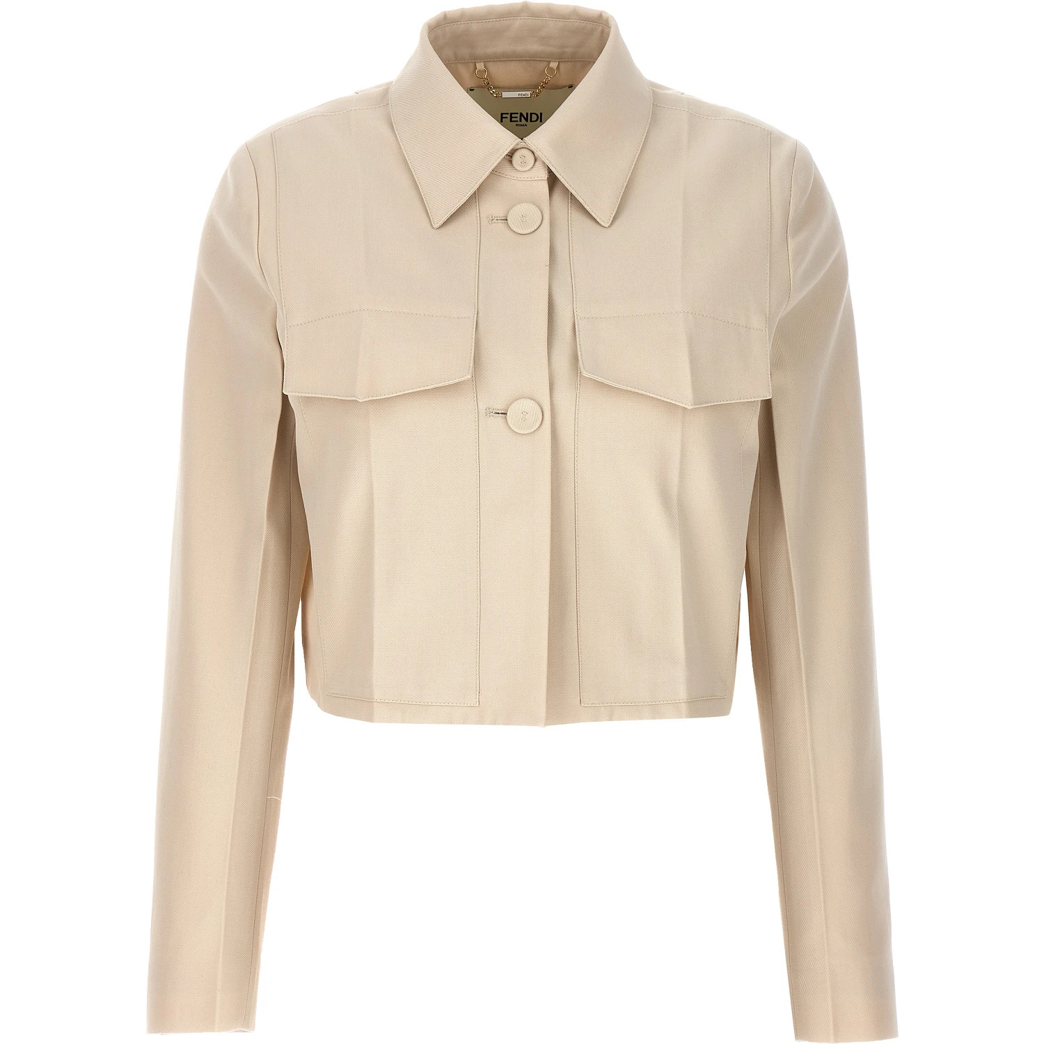 Beige Wool Full-Length Jacket