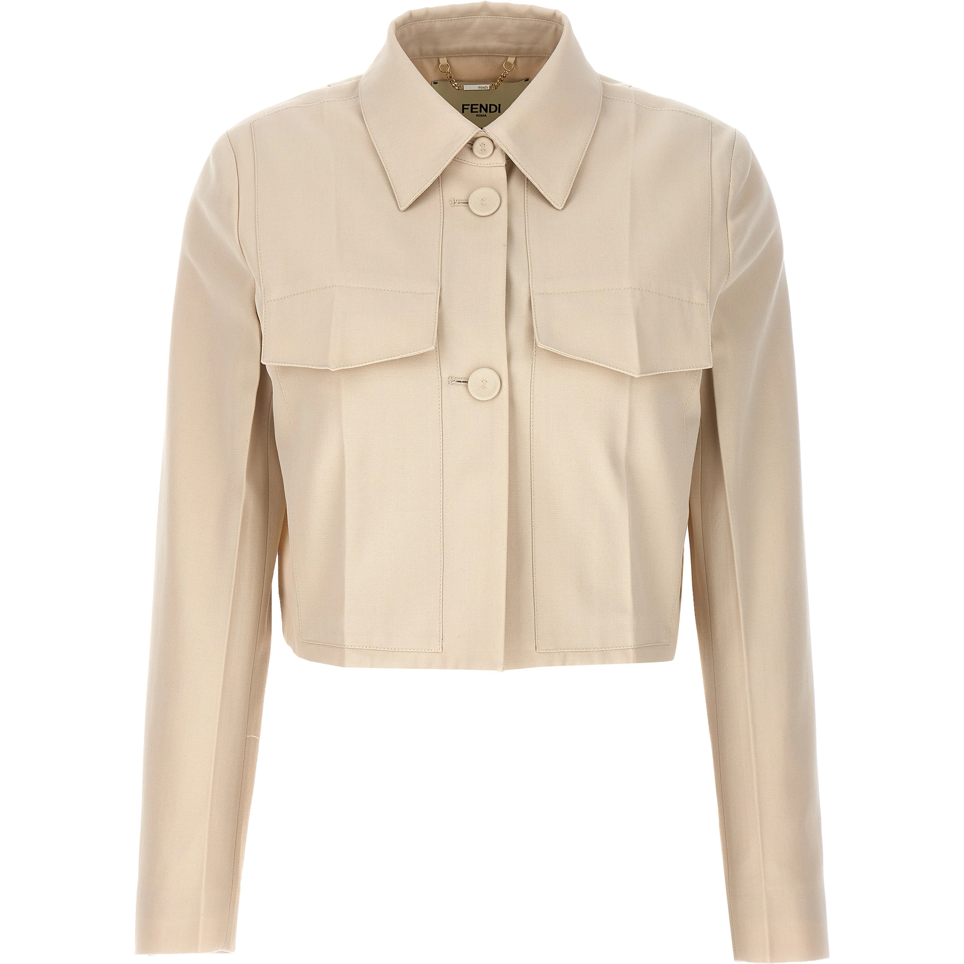 Beige Wool Full-Length Jacket
