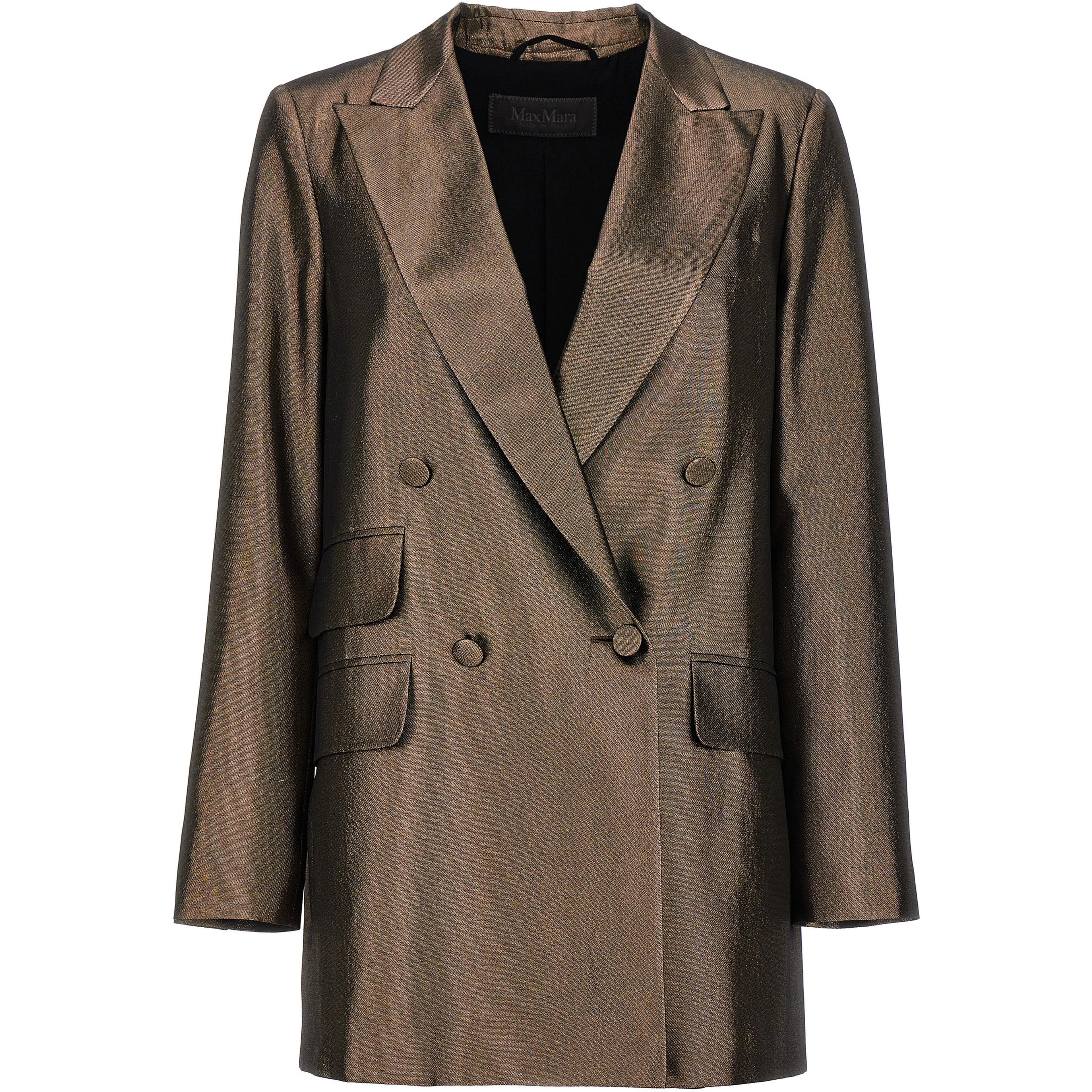 Brown Silk Blazer